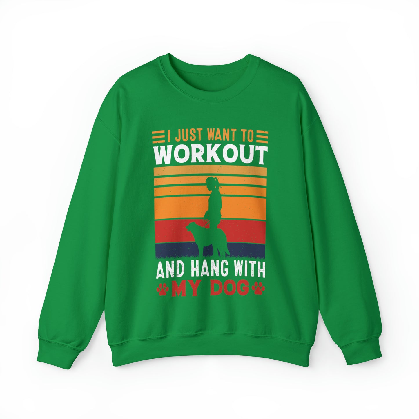 Workout with my dog Vintage Crewneck Sweatshirt