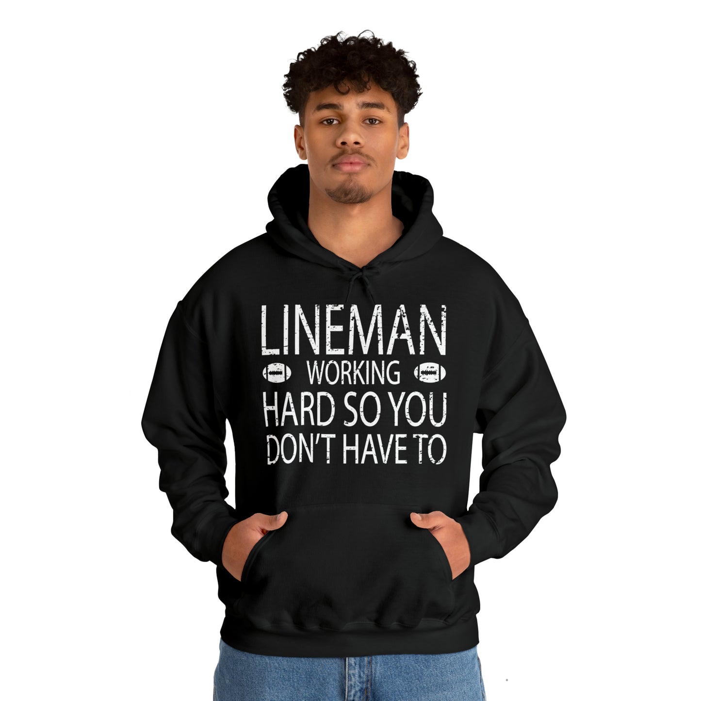 Lineman working hard Hoodie