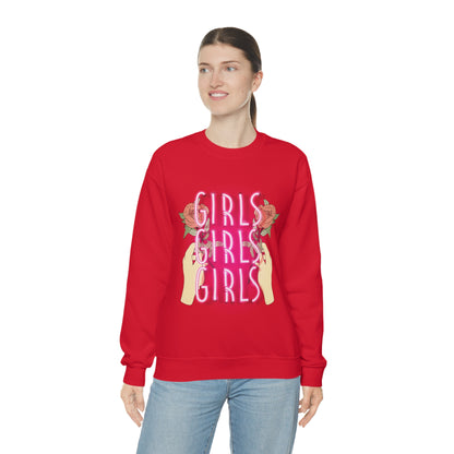 Girls Girls Girls Crewneck Sweatshirt