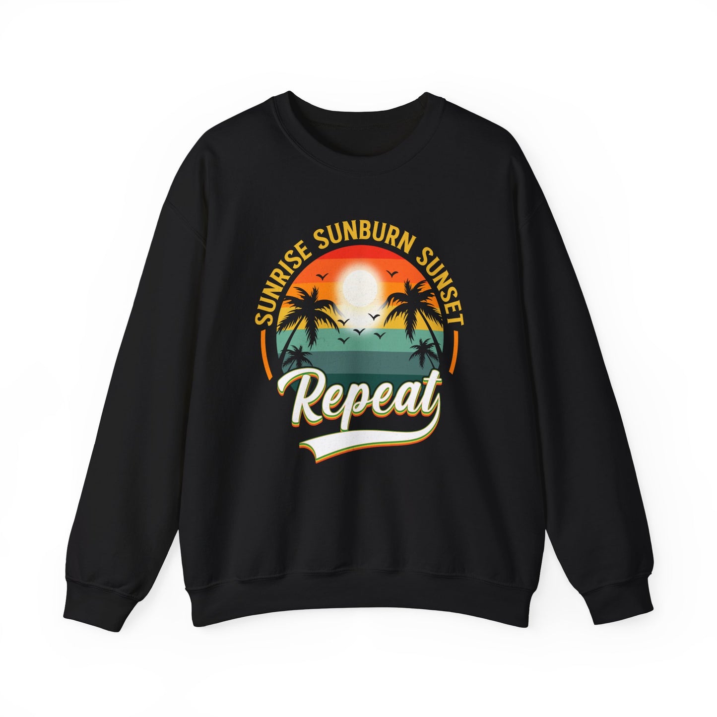 Sunrise sunburn sunset repeat vintage Crewneck Sweatshirt