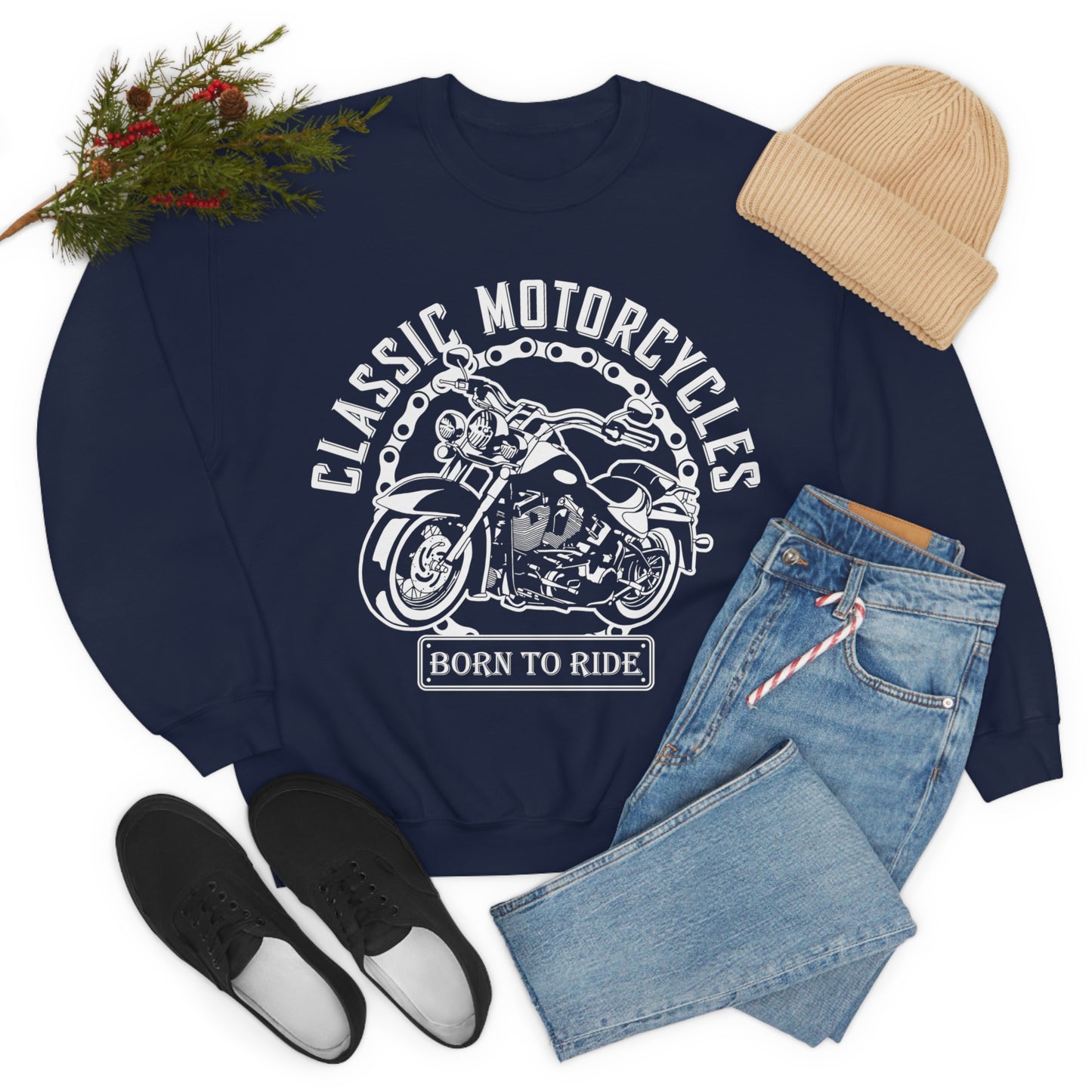 American cycles born to ride Crewneck Sweatshirt