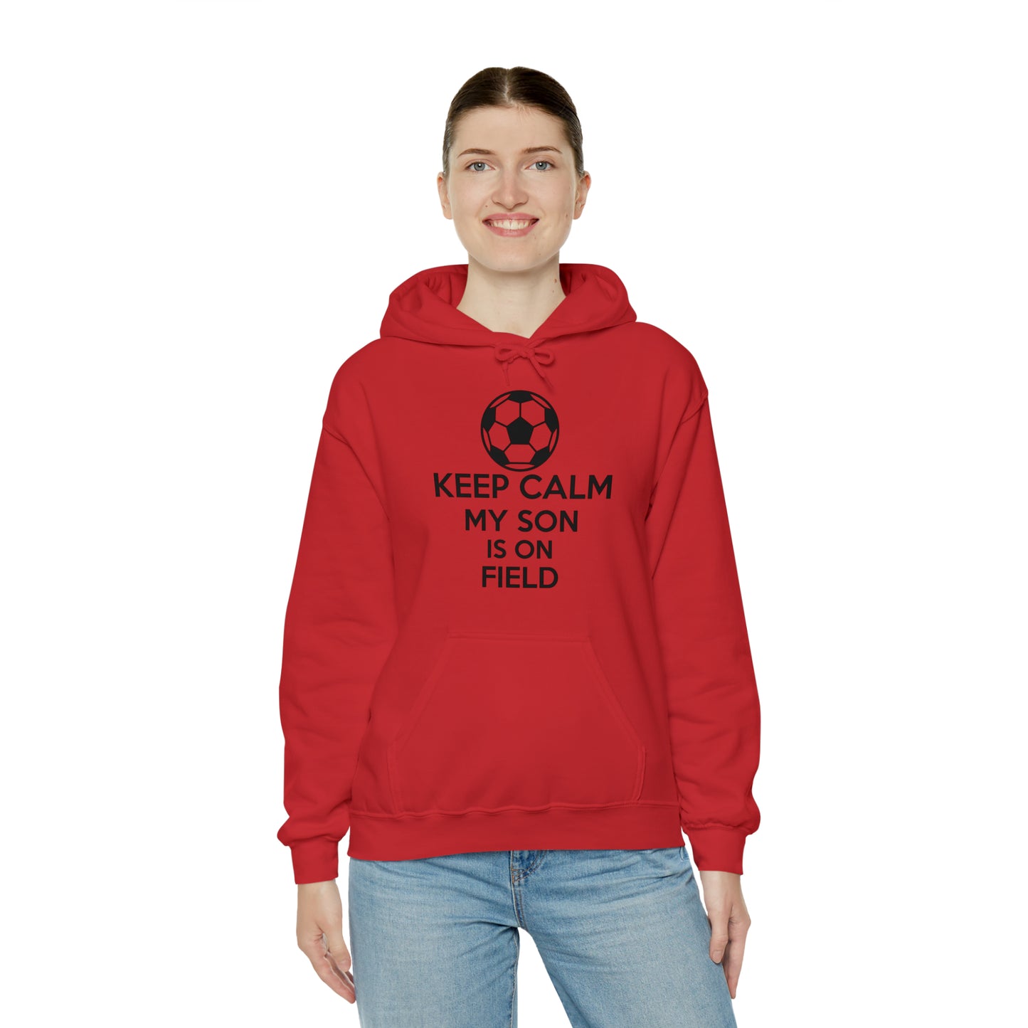 Keep calm my son is on the field Hoodie