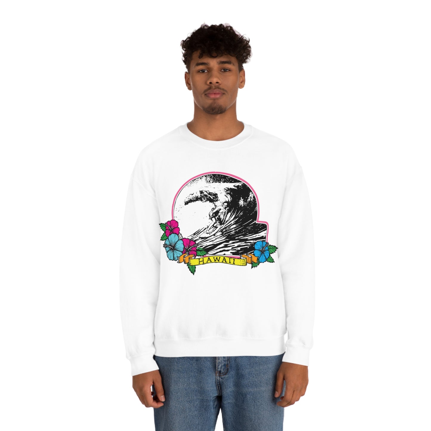 Hawaii Waves Crewneck Sweatshirt