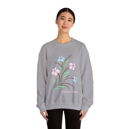 Bloom like a flower Crewneck Sweatshirt