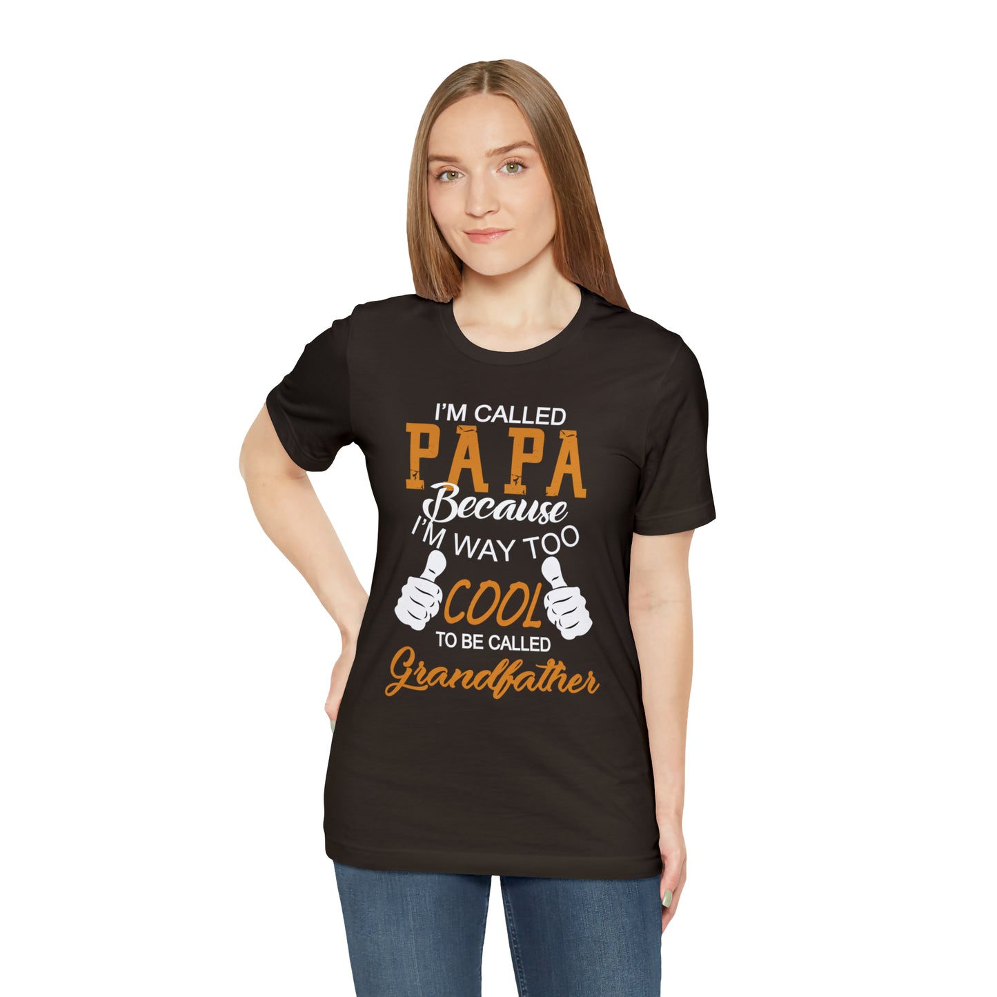 Papa Way 2 Cool to Be Called Grandfather T-Shirt