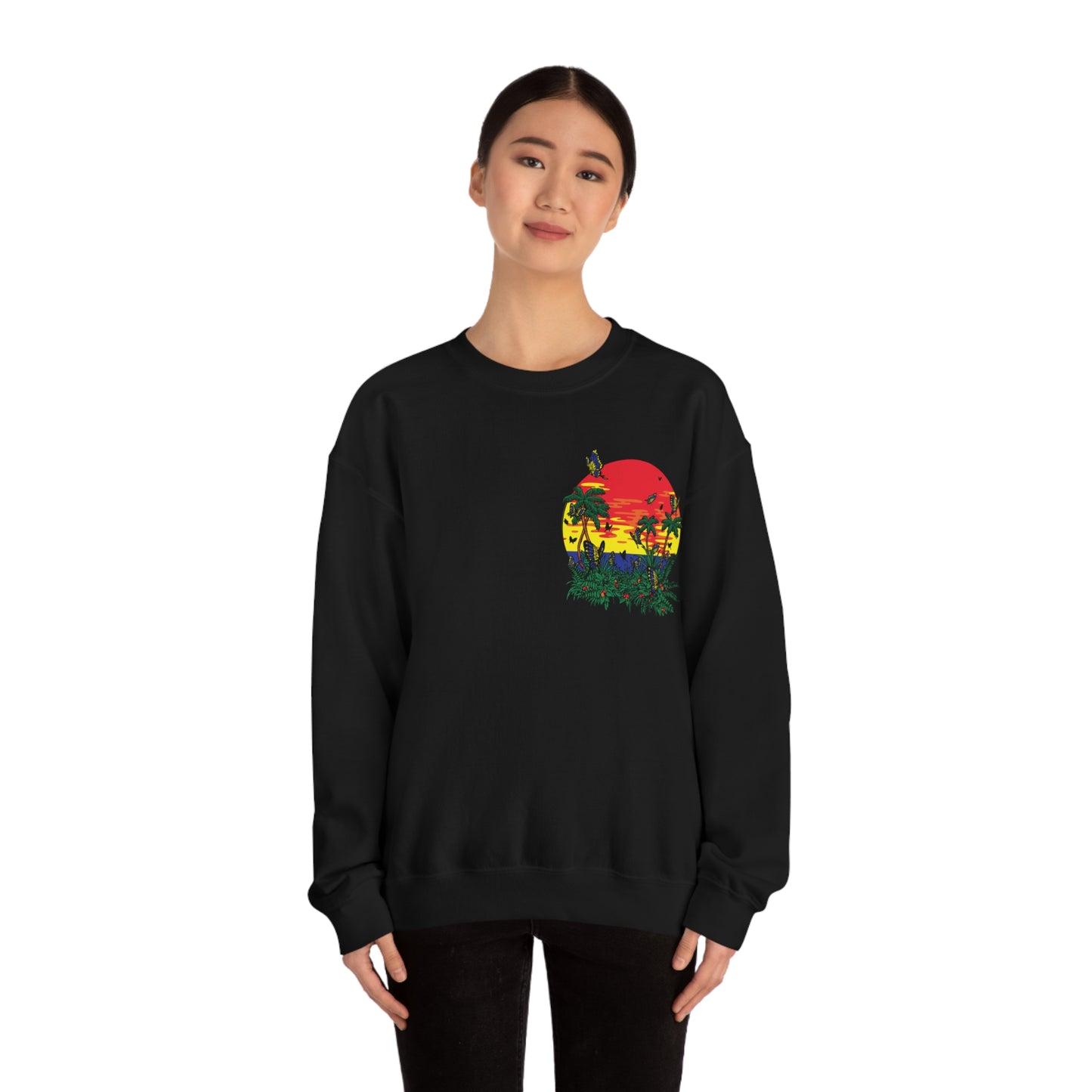 Sunset Butterfly Vibes Crewneck Sweatshirt