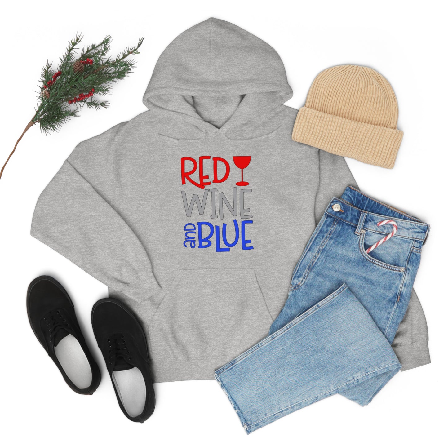 Red Wine Blue Hoodie