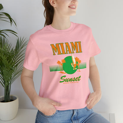 Miami Sunset Beach Paradise T-Shirt