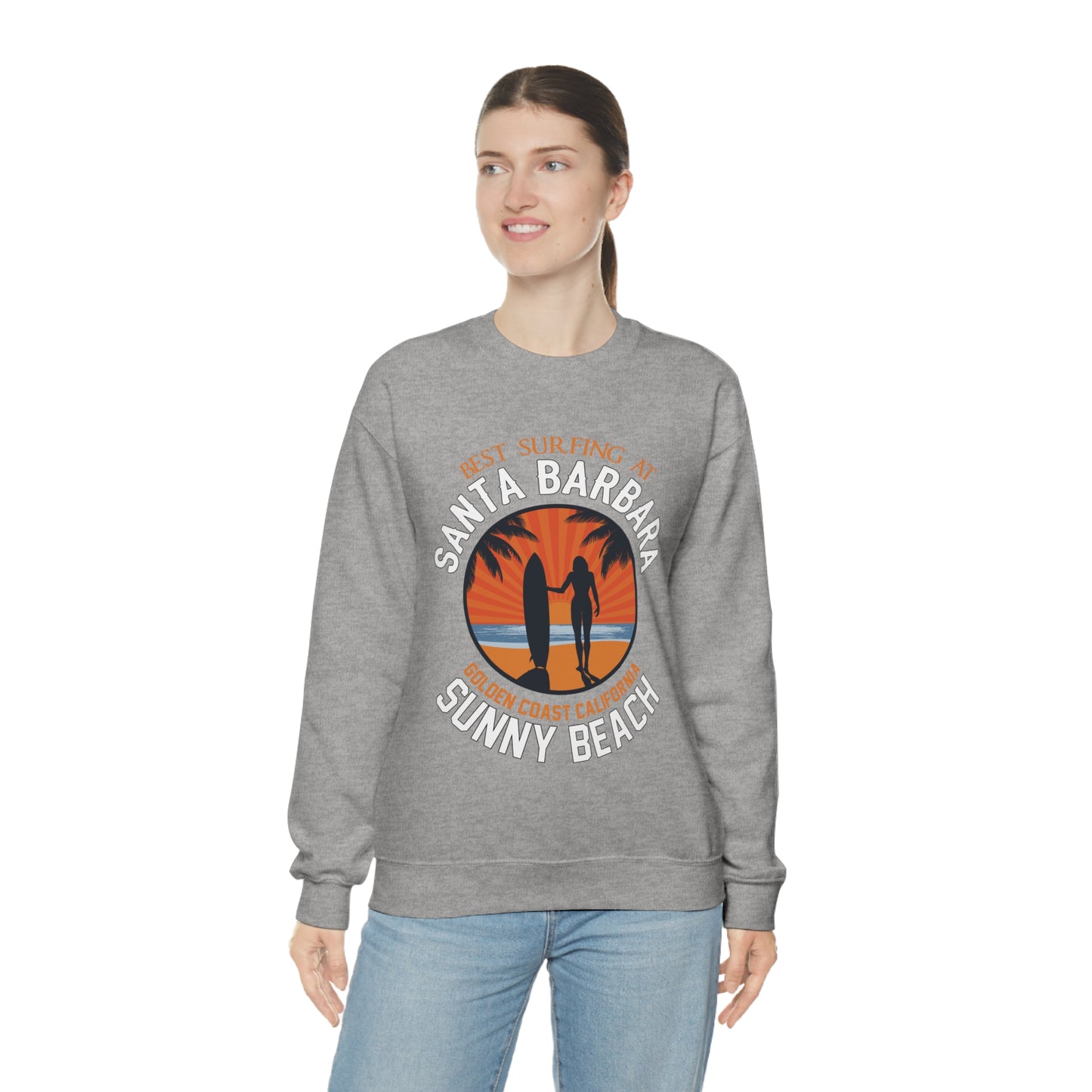 Santa Barbara sunny beach Crewneck Sweatshirt