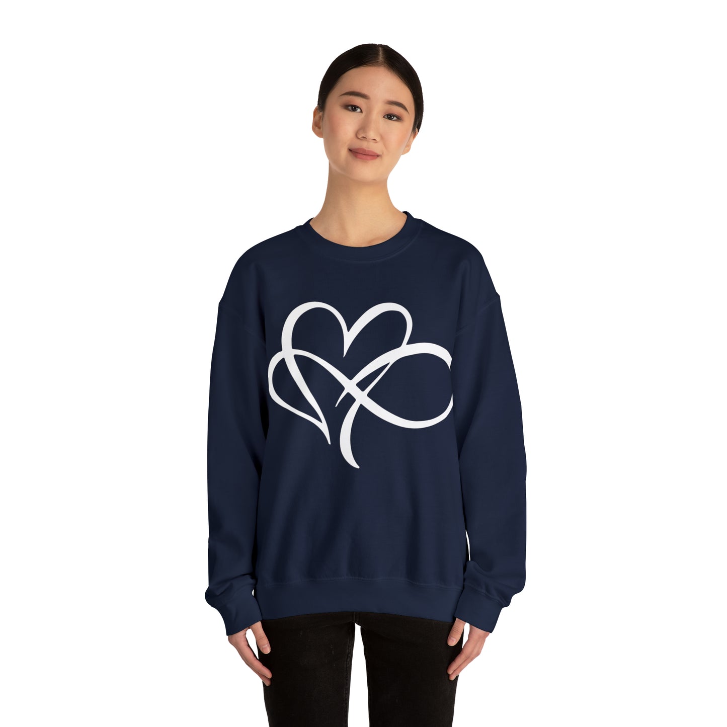 Infinity with heart tee Crewneck Sweatshirt