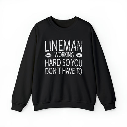 Lineman working hard Crewneck Sweatshirt