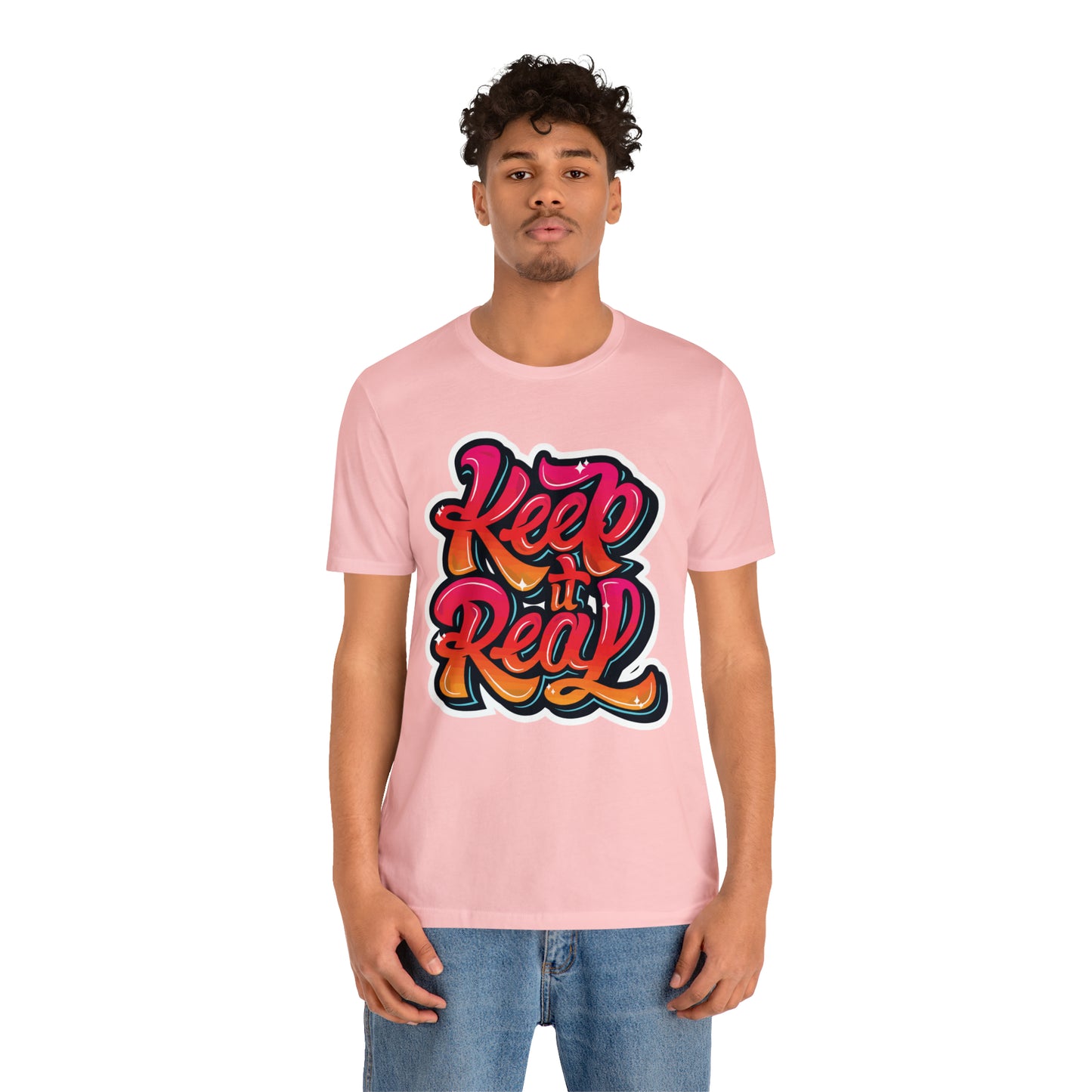 Keep it real colorful graffiti logo T-Shirt