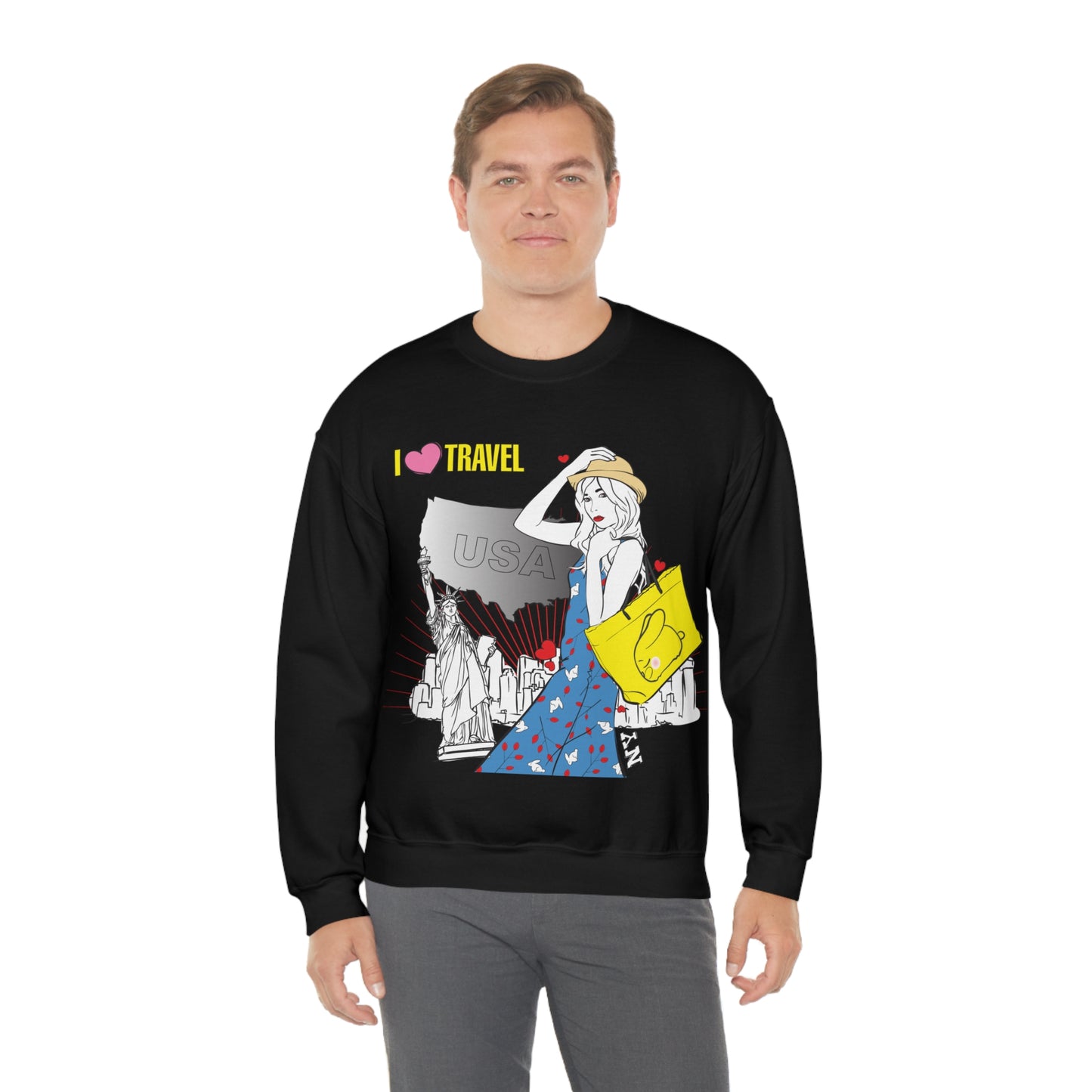 I love to travel _1 Crewneck Sweatshirt