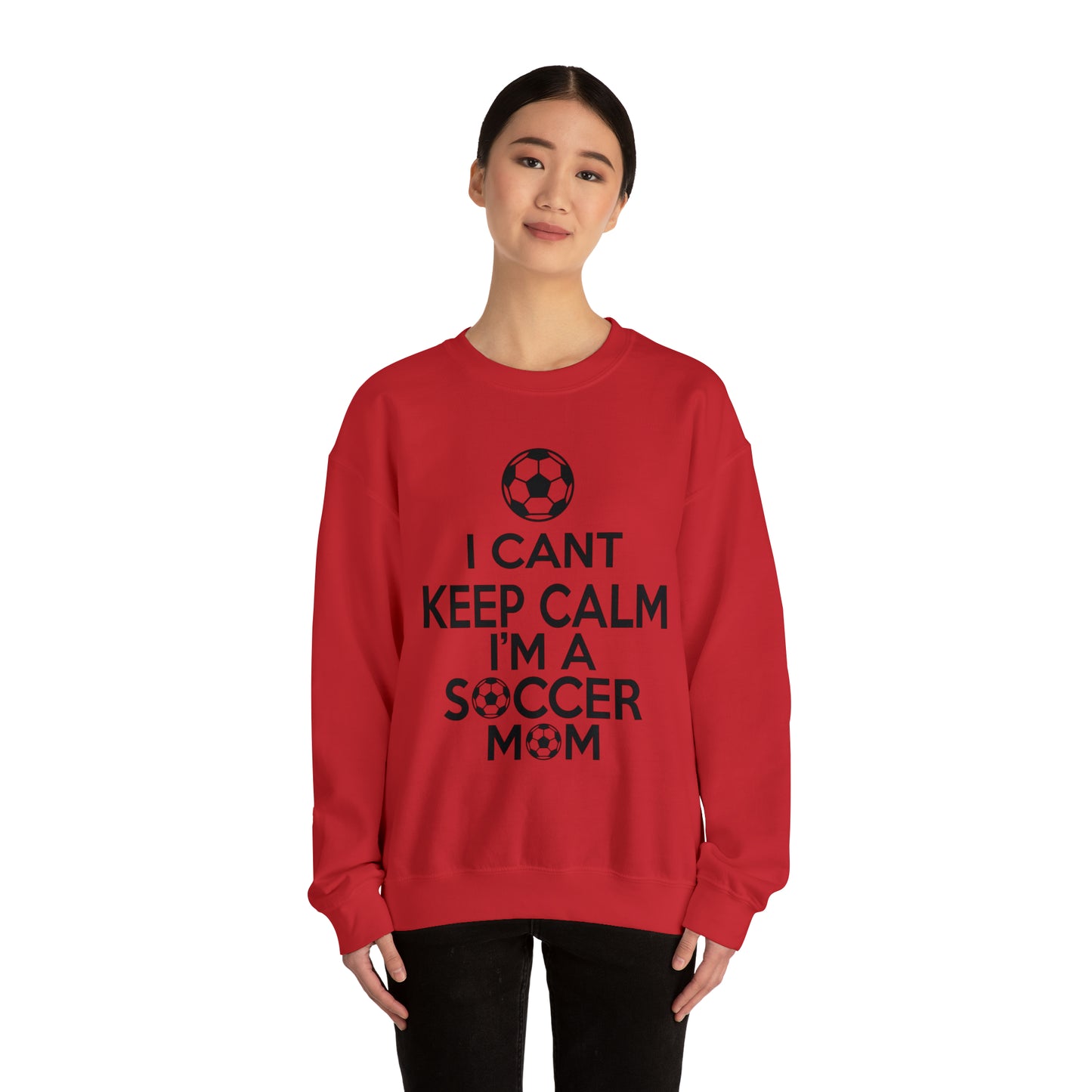 I can't keep calm I'm a soccer mom Crewneck Sweatshirt