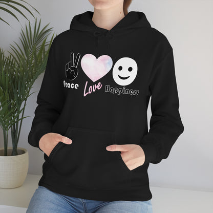 Peace-Love-Happiness Hoodie