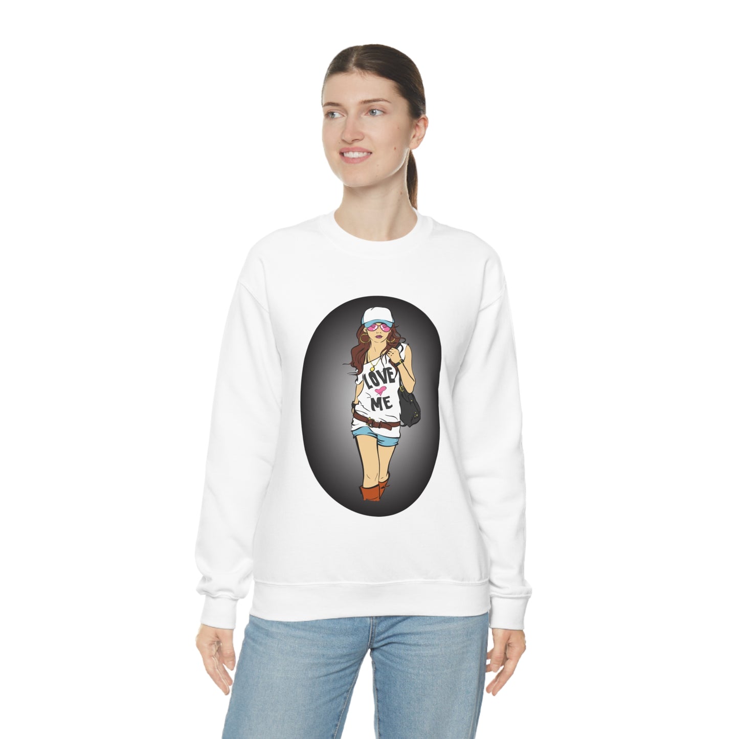 Love Me Lady Crewneck Sweatshirt