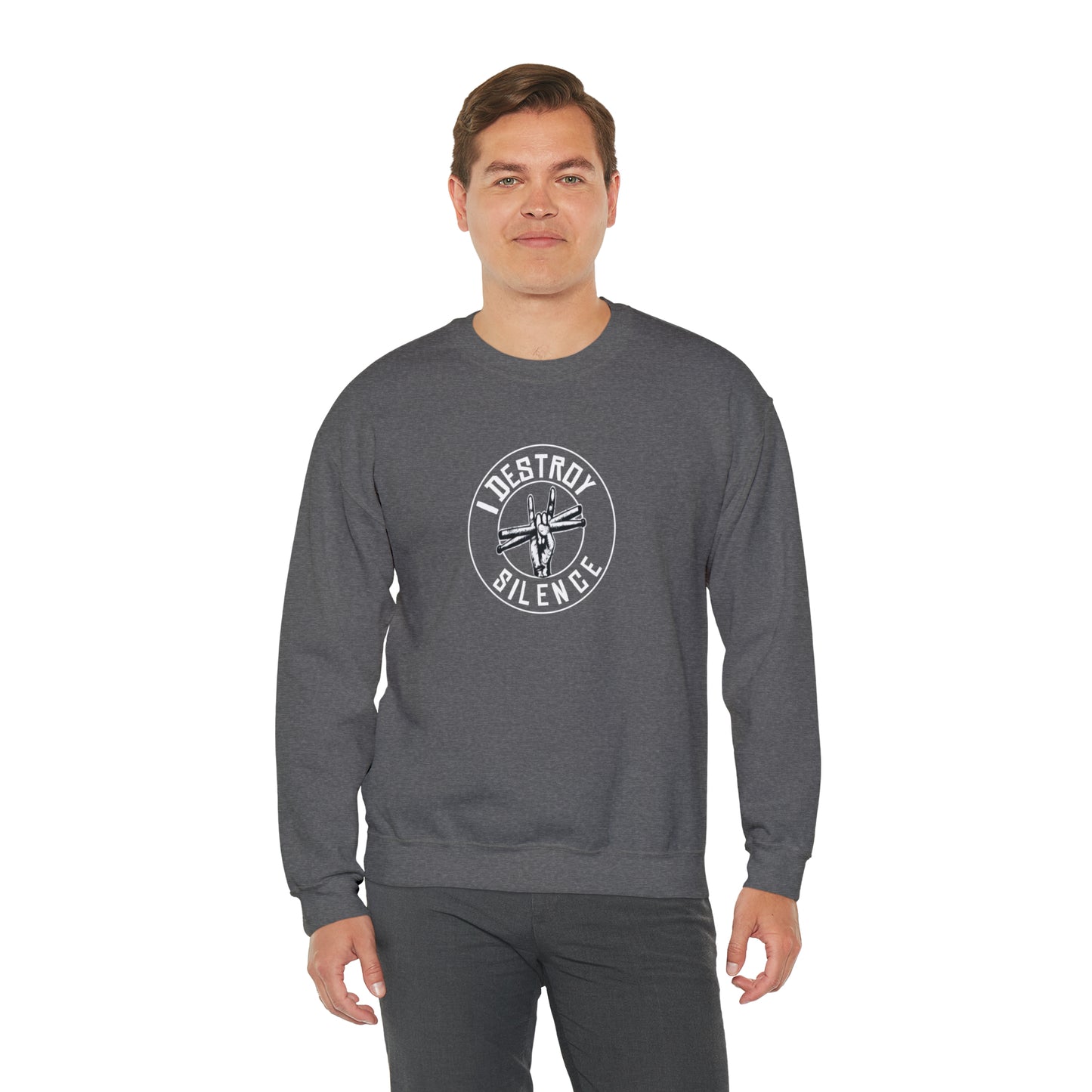 I destroy silence Crewneck Sweatshirt