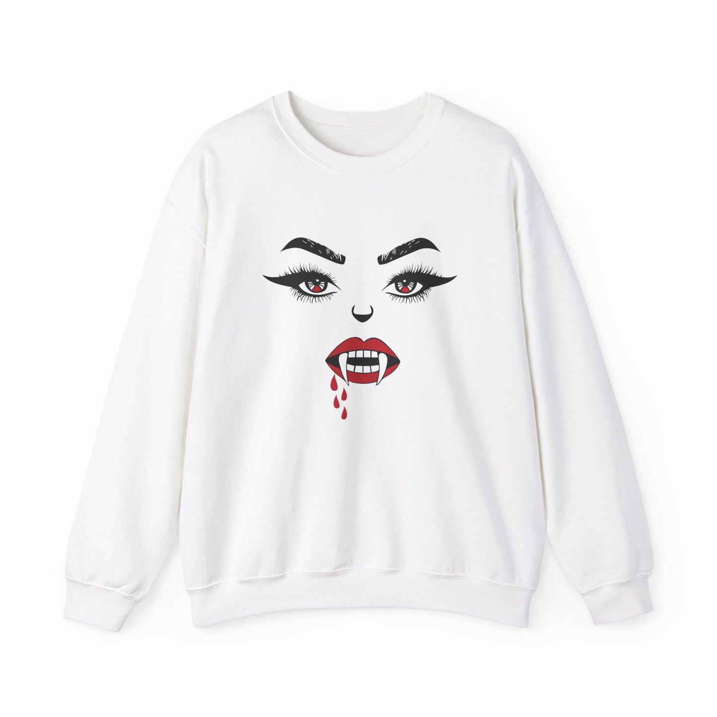 Sexy woman vampire mouth Crewneck Sweatshirt