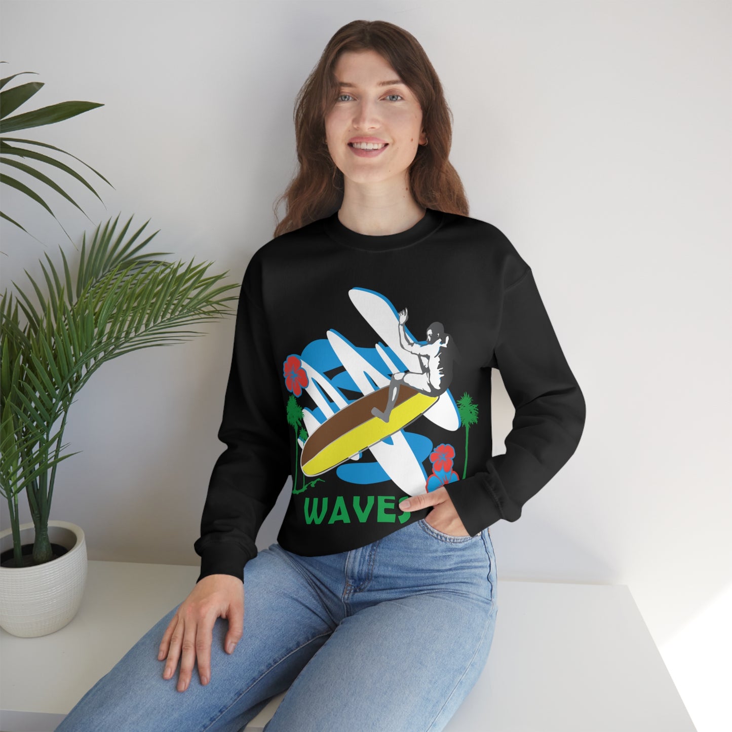 Wave Catching Crewneck Sweatshirt