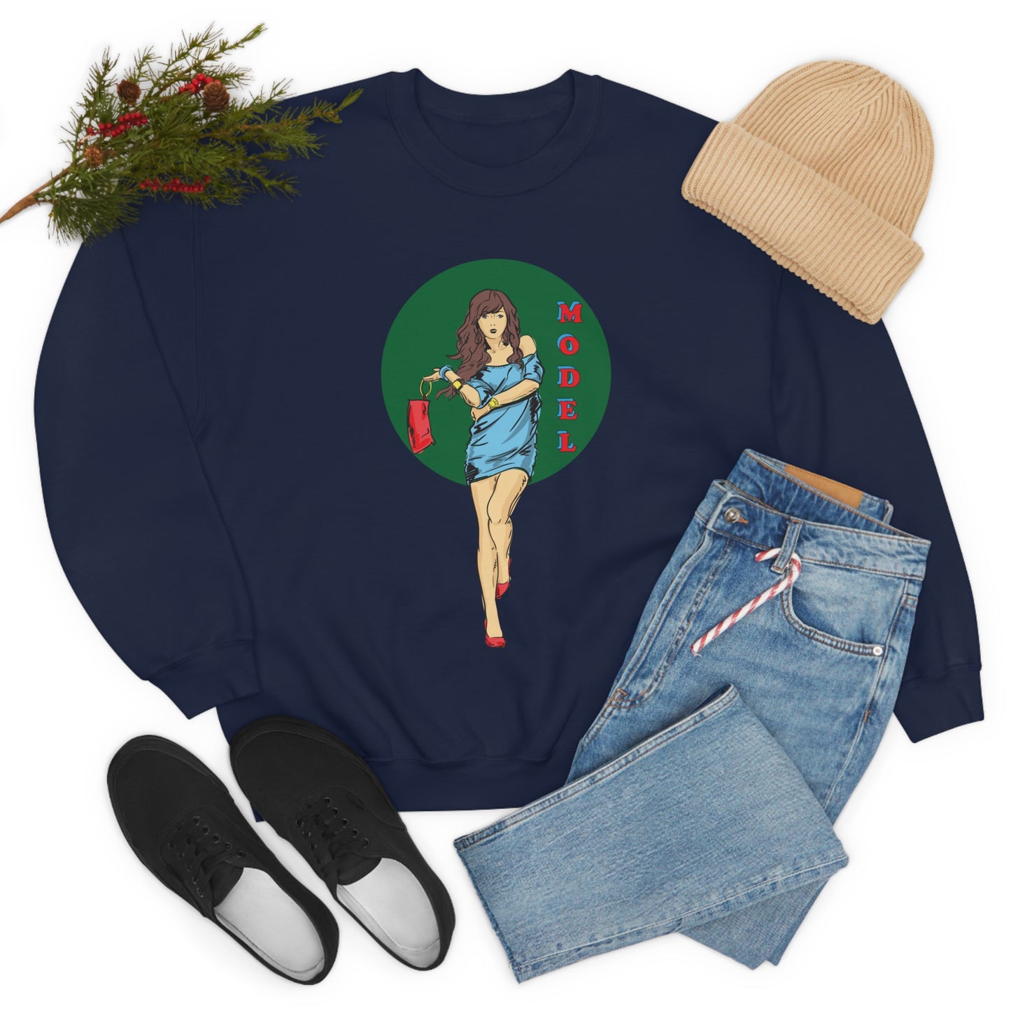 Model girl Crewneck Sweatshirt