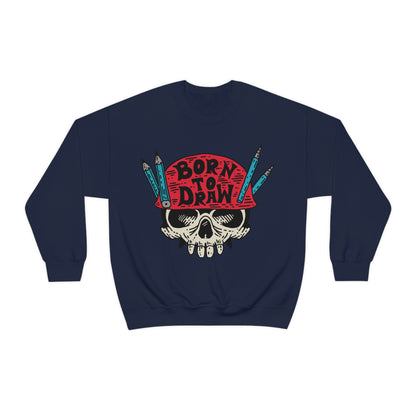 Born to_Draw Crewneck Sweatshirt