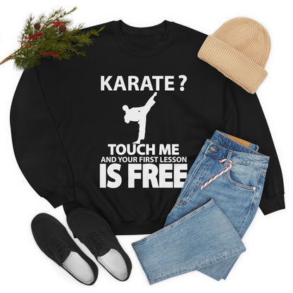 karate first lesson free Crewneck Sweatshirt