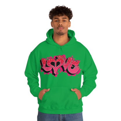 Peace and Love graffiti Hoodie