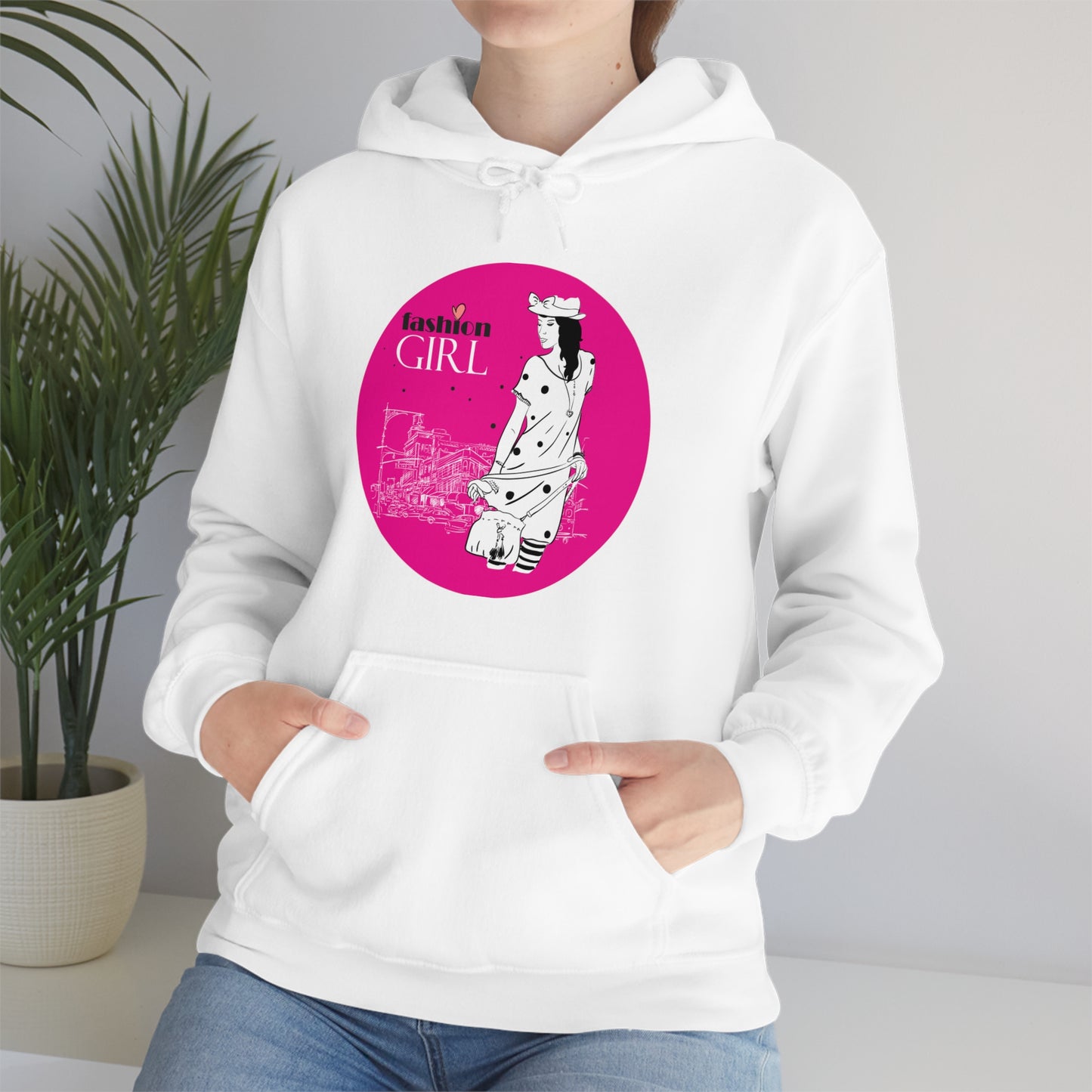 Pink Fashion girl Hoodie