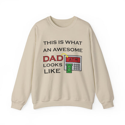 Awesome Dad looks like an ATM Crewneck Sweatshirt