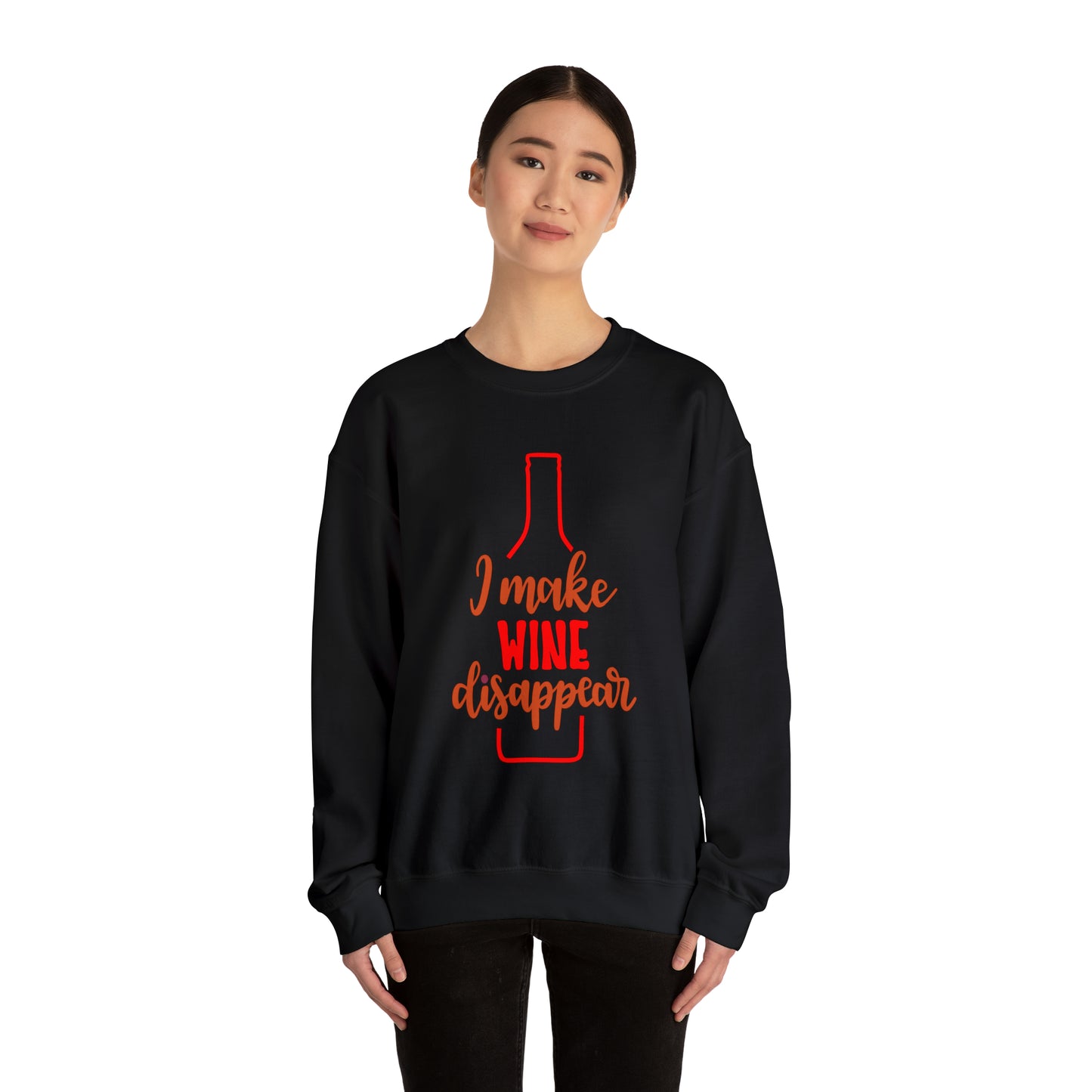 I_make_wine_disappear Crewneck Sweatshirt