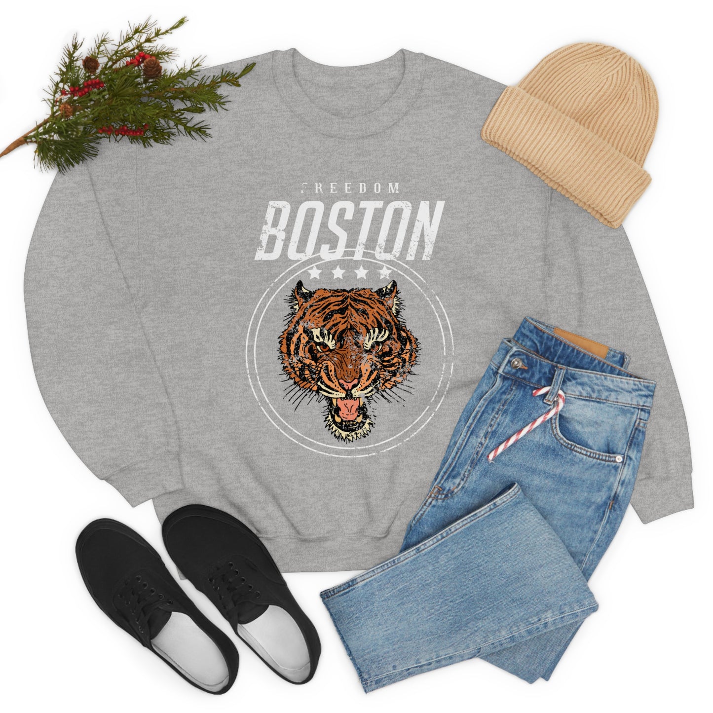 Boston Freedom Tiger Crewneck Sweatshirt