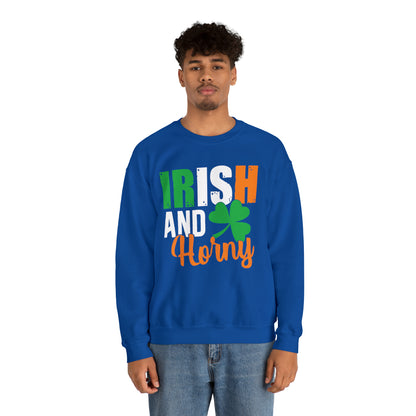 Irish and horny Crewneck Sweatshirt