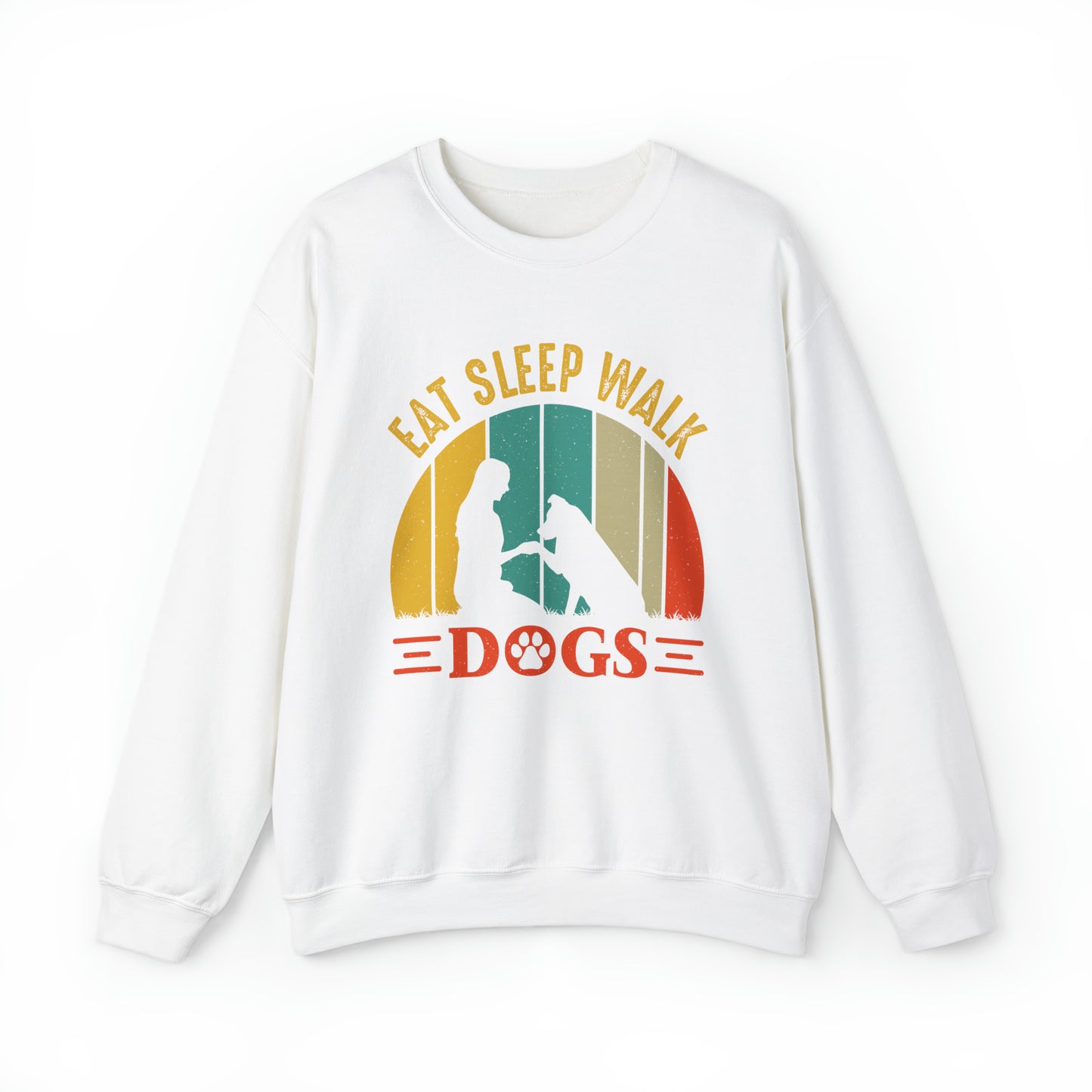 Eat sleep walk dogs vintage Crewneck Sweatshirt