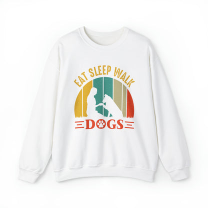 Eat sleep walk dogs vintage Crewneck Sweatshirt