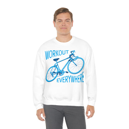 Workout everywhere bike Crewneck Sweatshirt