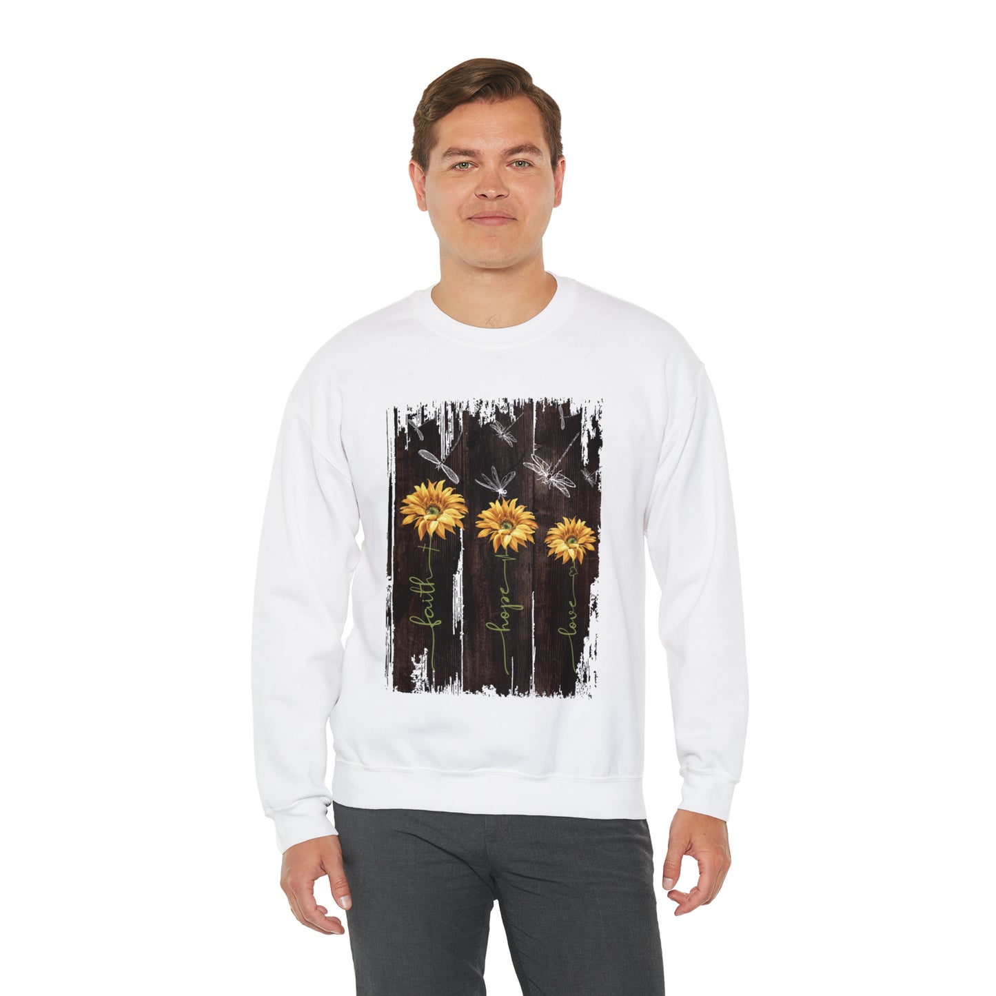 Sunflowers Faith hope love Crewneck Sweatshirt