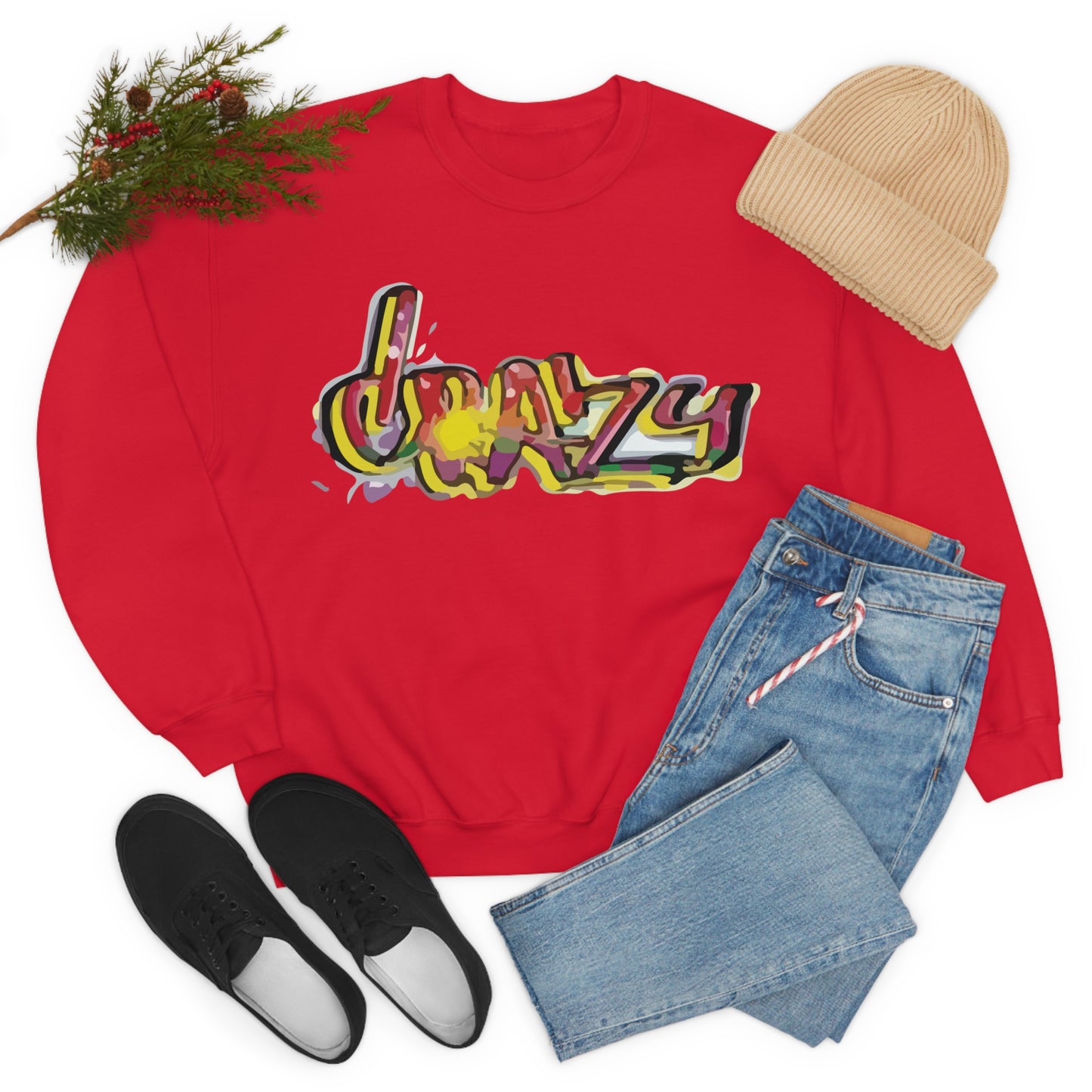 Crazy graffiti Crewneck Sweatshirt