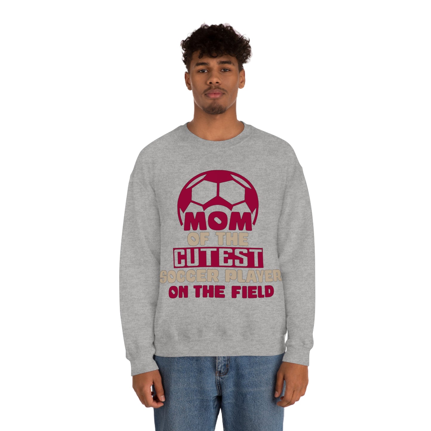 Mom of cutest soccer player Crewneck Sweatshirt