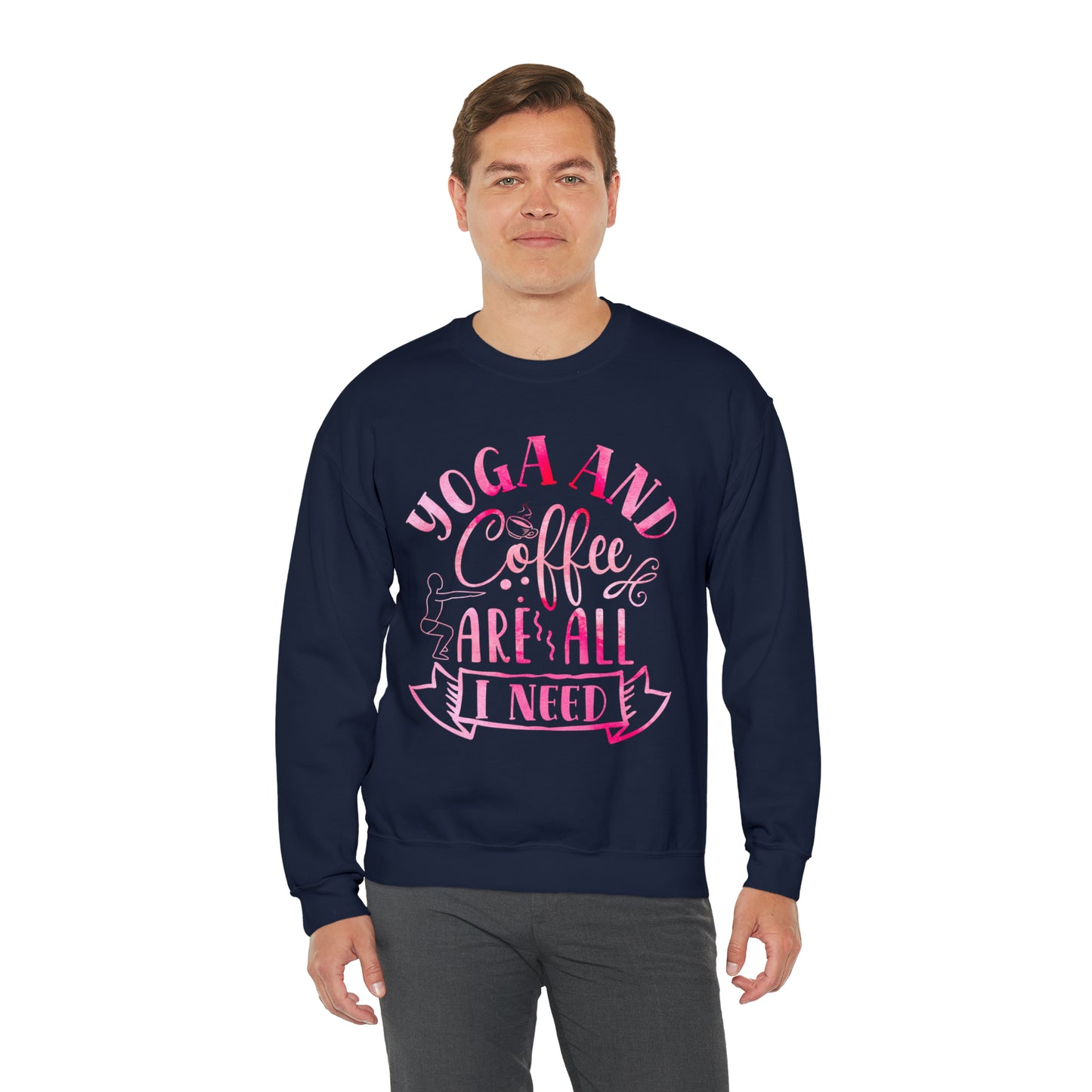 Yoga And Coffee Are All I Need Crewneck Sweatshirt