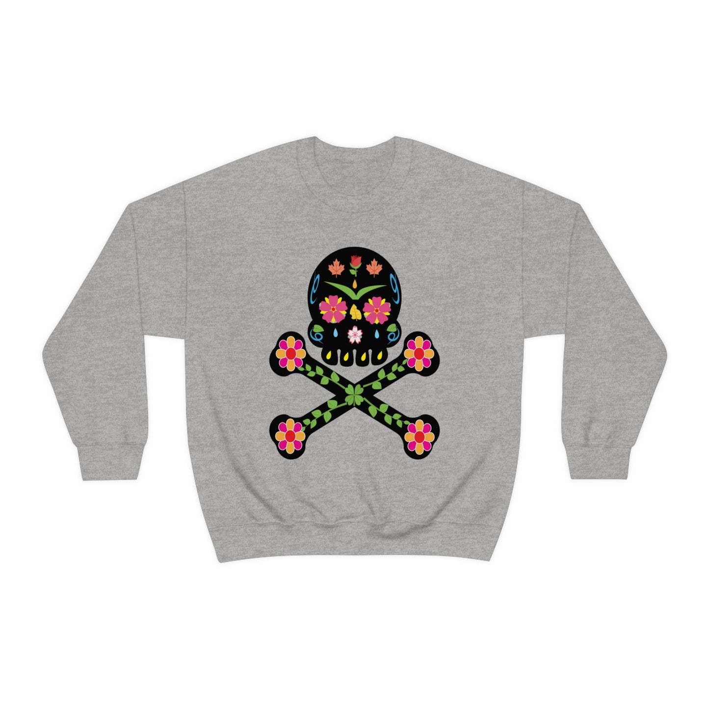 Day of the Dead Skull Crewneck Sweatshirt