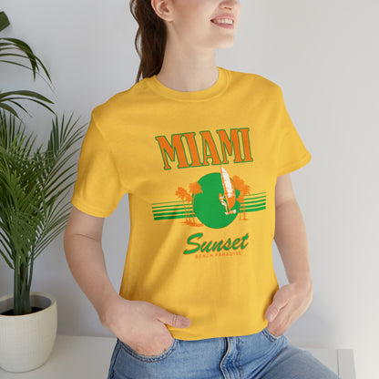 Miami Sunset Beach Paradise T-Shirt