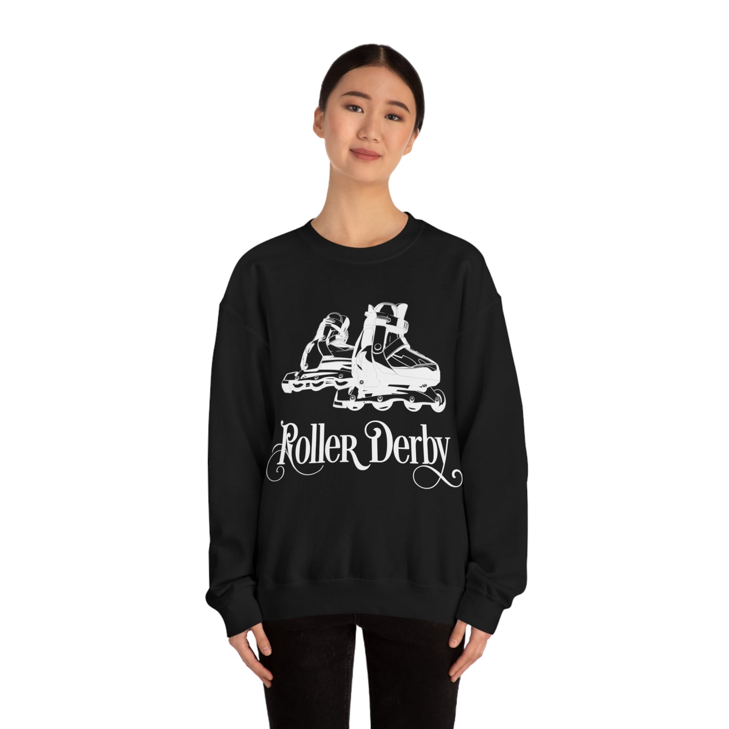 Roller_Derby Crewneck Sweatshirt