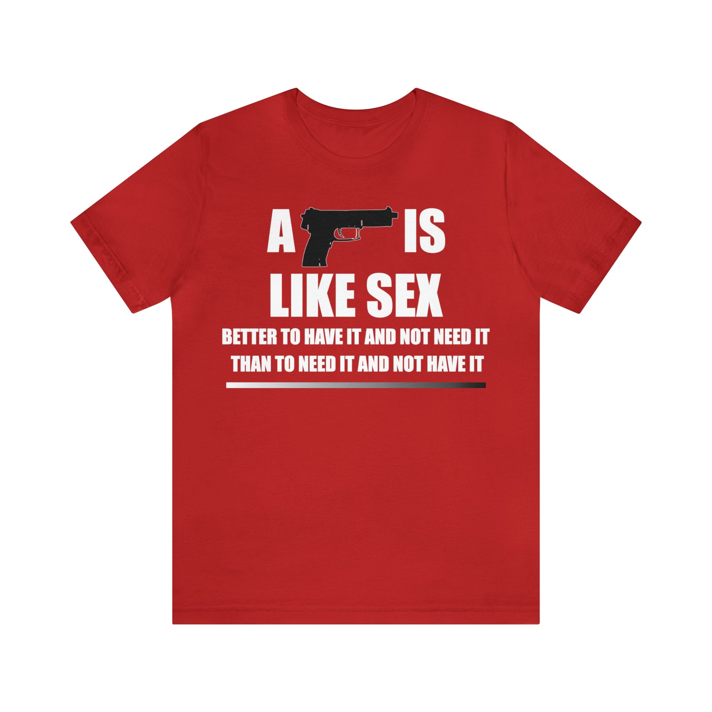 A Gun is Like Sex T-Shirt