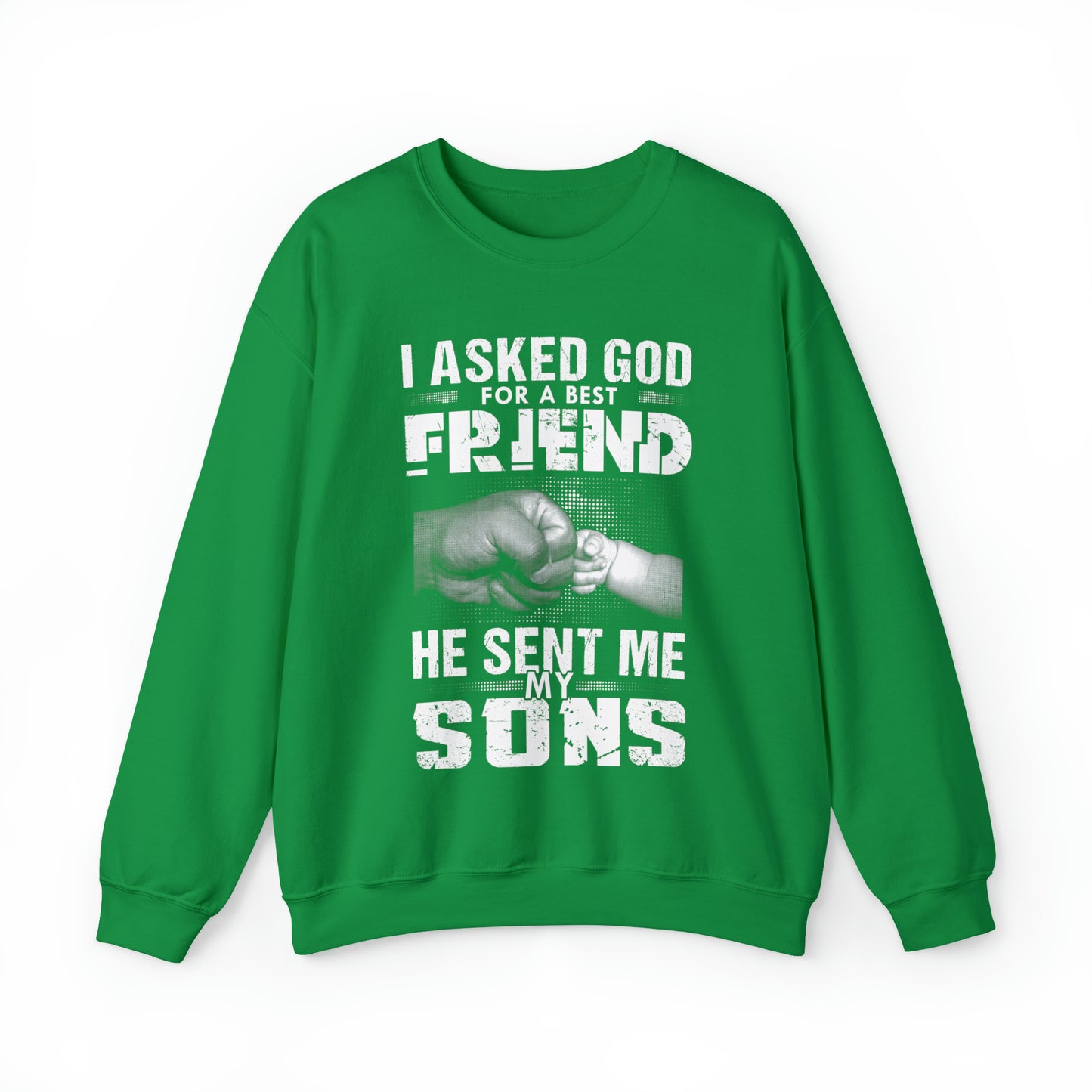 Best friends my sons Crewneck Sweatshirt