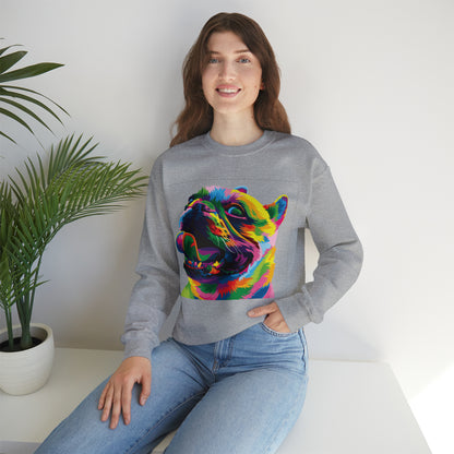 Colorful Dog Crewneck Sweatshirt