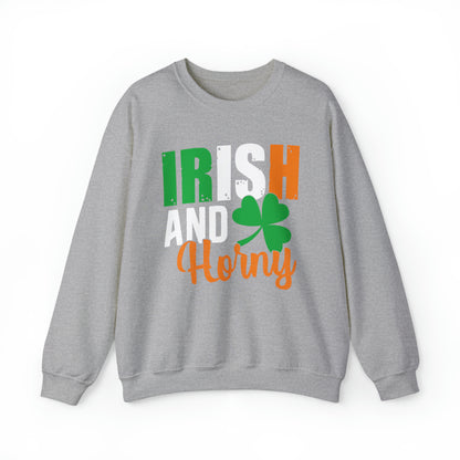 Irish and horny Crewneck Sweatshirt