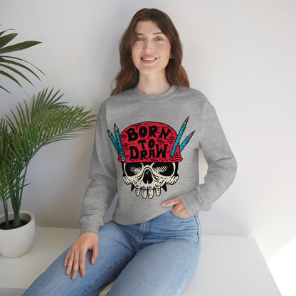 Born to_Draw Crewneck Sweatshirt