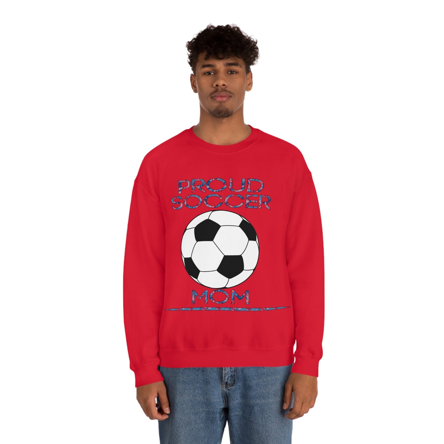 Proud-Soccer mom Crewneck Sweatshirt