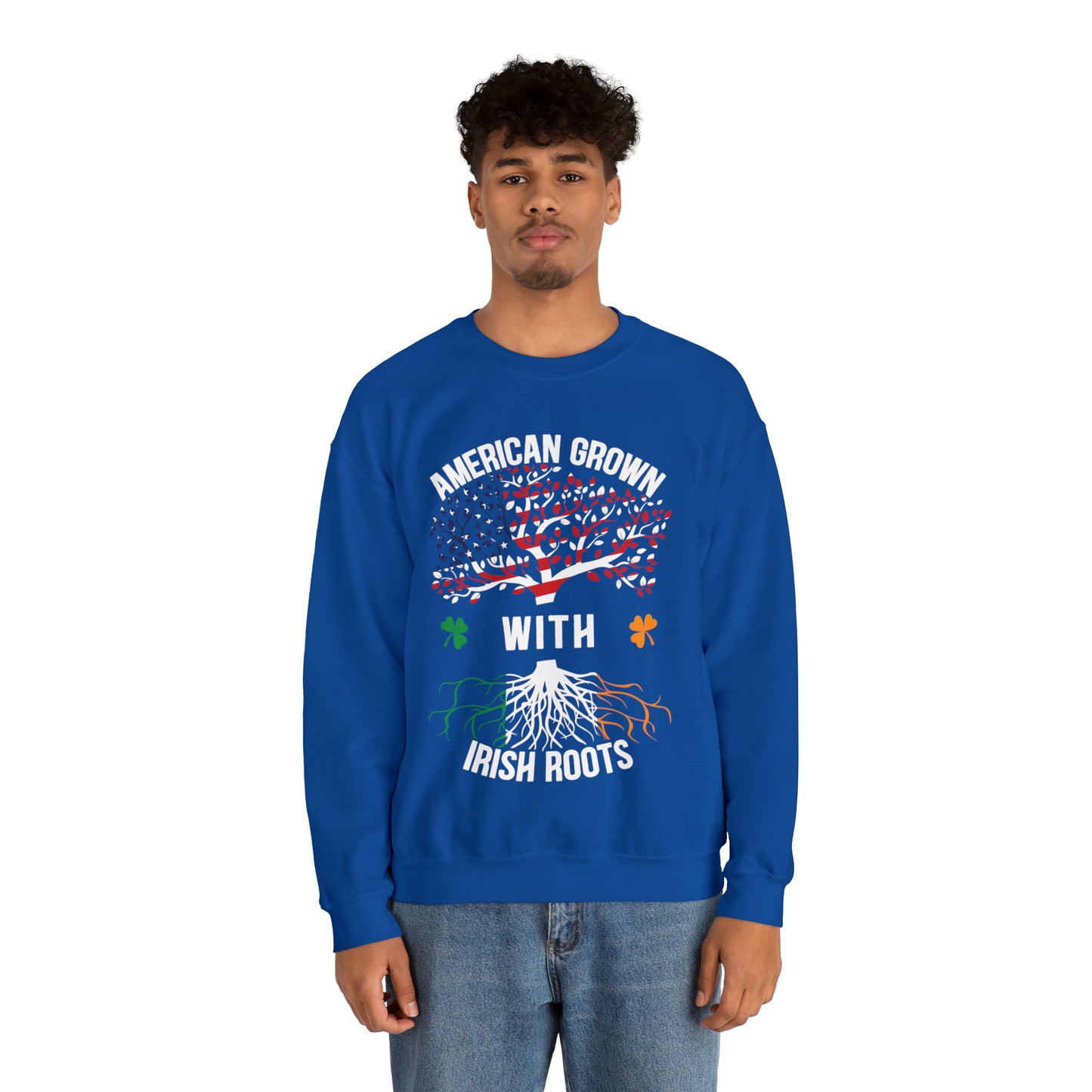 American born with Irish roots Crewneck Sweatshirt