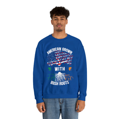 American born with Irish roots Crewneck Sweatshirt